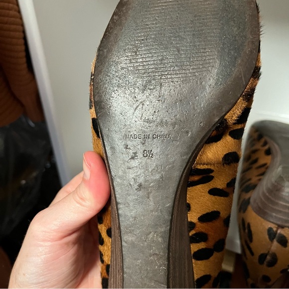 Madewell Mini Wedge Leopard Skimmers, Size 8.5 - Picture 7 of 9